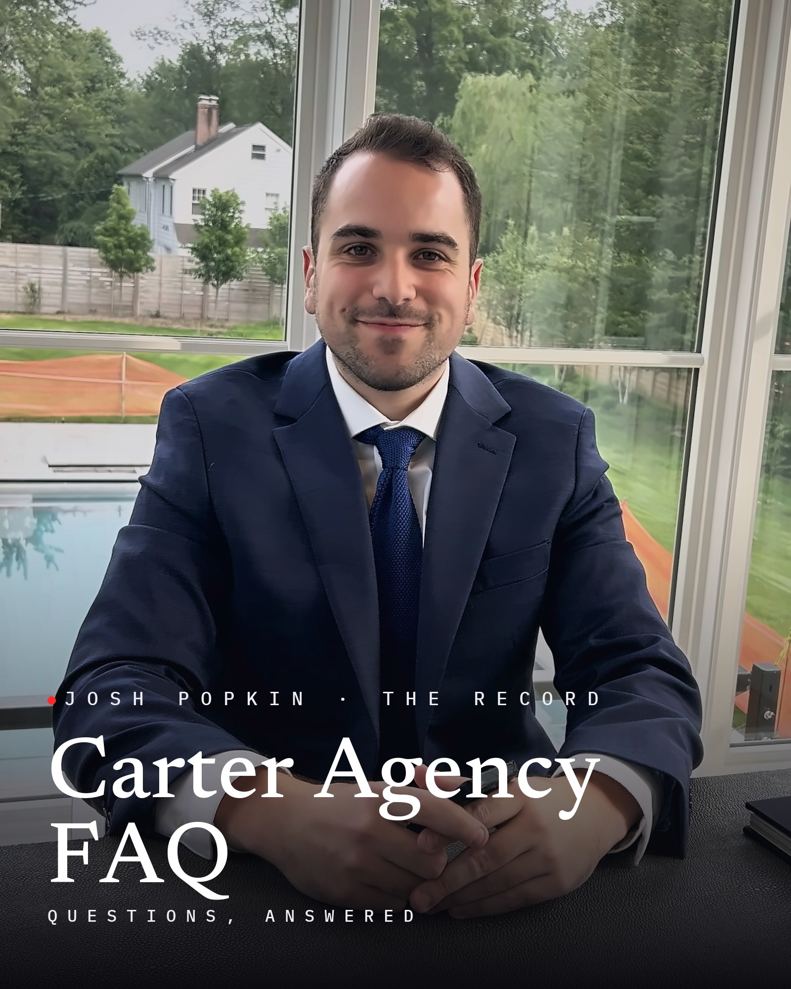 Josh Popkin, with the title Carter Agency FAQ